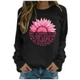 thumbnail image 2 of BEFOKA Shirts for Women Pink Ribbon Breast Cancesrs Awareness T-Shirt Inspirational long Sleeve Top, 2 of 5