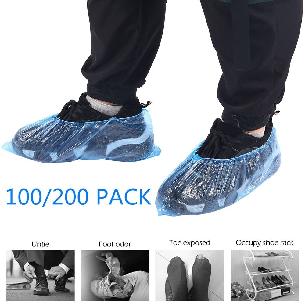 Willstar 100/200pcs Disposable Shoe Cover Carpet Floor Protector Rainy
