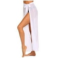 thumbnail image 2 of Women Skirts Elastic High Waist Maxi Skirts for Women Long Length Skirts with Pockets White M, 2 of 7