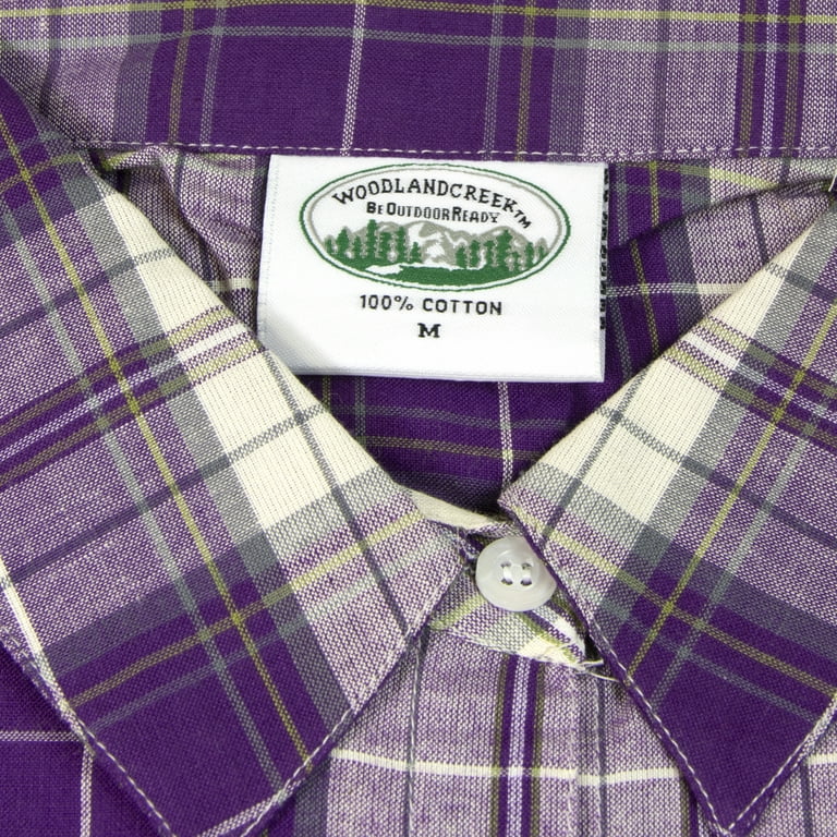 Woodland Creek Women s Long Sleeve Purple Plaid Shirt Medium