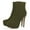 Green, variant on YDN Women Classic Platform Stiletto High Heel Booties Round Closed Toe Side Zip Ankle Boots Winter Office Dressy Shoes Size 7 Brown