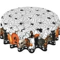 thumbnail image 2 of Round Halloween Tablecloth 60 Inch, Halloween Spider Web Tablecloth Round, Halloween Table Cloths Round, Halloween Round Table Cloth Decor, 2 of 5