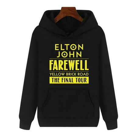 

Elton John Farewell Yellow Brick Road hoodie Sweatshirt Logo Printed Women men Pullovers