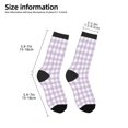 thumbnail image 2 of Fuzoiu Purple Checkboard Print Kids Socks For Boys Girls,Grip Crew Socks with Non Slip,Lightweight Stretch Crew Socks,Toddlers Crew Boot Socks, 2 of 5