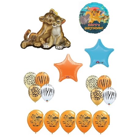 Lion Guard Character Safari Themed 17 Piece Balloon Birthday Party Set
