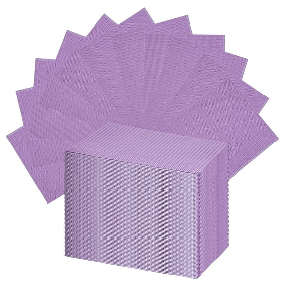 ProtectX Disposable Dental Bibs Napkin, Patient, Tattoo, Upgraded Quality, Soft and High Absorbent Waterproof, 13" x 18" Purple 50 PCS