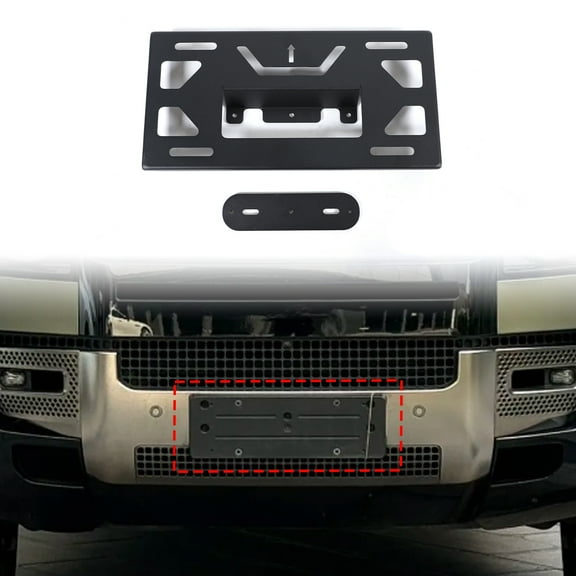 Front License Plate Side-Mounted Frame for 2020-2024 Land Rover Defender（U.S. Edition），License plate frame