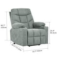 thumbnail image 5 of Dextrus Fabric Elderly Electric Power Recliner Chair with Massage and Heat, Perfect for Living Room, 5 of 5