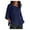 Navy, variant on Women's 3/4 Length Sleeve Tops Cotton Linen Plus Size Shirts Solid Color Crew Neck Fashion Casual Loose Blouses (XL, White)