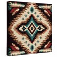thumbnail image 2 of Ships Next Day Canvas Wall Art 12"x12",Brown Teal Red Boho Wood Framed Canvas Print Painting,Southwestern Vintage Geometric Art Ready to Hang Small Picture Wall Decor for Kitchen Dining Room Office, 2 of 9