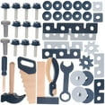 thumbnail image 1 of SEWACC 1 Set Kids Tool Set Assorted Color Wood for Hand-eye Coordination Enhancement Activity, 1 of 8