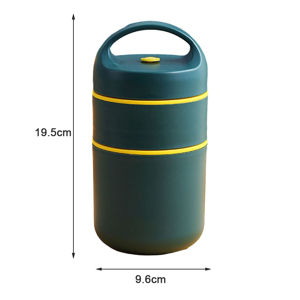 LITTLE HOME Stainless Steel Vacuum Thermal Lunch Box, Insulated Food Warmer Container for Hot & Cold Meals, Leakproof Bento Box with Silicone Seal, Dishwasher Safe, 19.5x9.6x9.6cm