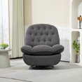 thumbnail image 2 of 360-Degree Swivel Recliner Chair, Modern Chenille Adjustable Glider Chair with Black Metal Round Base & Footrest for Living Room, Nursery & Bedroom, Hold Up to 330lbs, Gray, 2 of 8