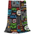 thumbnail image 2 of Gamer Gaming Video Game Games Gamepad Printed Throw Blanket，Kids Adults Soft Lightweight Flannel Fleece Blanket for Couch Sofa Bed Living Room 40"×50", 2 of 9