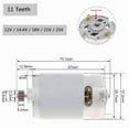thumbnail image 3 of Rs550 DC motor 12v 14.4V 16.8v 18V 25v micro engine electric motors with 9/11/12/13/14/15 teeth high torque gear box for drill, 3 of 6