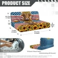 thumbnail image 7 of XYZCANDO Cow Sunflower RV Dinette Cushion Covers American Flag RV Accessories Universal Furniture Covers Stretchable Couch Cushion Covers for Loveseat 1 Backrest Cover and 1 Bench Cover Blue, 7 of 7