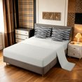 thumbnail image 4 of Manfei Fashion Tiger Print King Bedding, Modern Stripes Lines King Bed in a Bag, Gray Black, Gray Reversible, 7 Pieces, 4 of 6