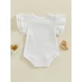 thumbnail image 3 of Bagilaanoe Newborn Baby Girl Summer Rompers Fly Sleeve Bodysuits 3M 6M 12M 18M Infant Casual One Piece Short Jumpsuit, 3 of 8