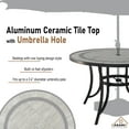 thumbnail image 2 of CASAINC 48 in. W Aluminum Ceramic Tile Top Round Dining Table with Umbrella Hole Not included Chair, 2 of 7