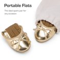 thumbnail image 2 of Zapatos Bailarinas Dorados para Niñas DREAM PAIRS Talla 11, 2 of 6