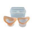 thumbnail image 2 of 2 vasos de silicona para lavado ocular. Mantén tus ojos limpios. Vasos de limpieza ocular universales. Naranja, 2 of 9