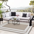 thumbnail image 3 of Reversible Waterproof Outdoor Rug, Plastic Straw Patio Mat Lightweight Portable Large Area Carpet, Modern Geometric Design, Multiple Sizes and Colors, 3 of 9