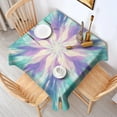 thumbnail image 2 of Tie Dye Pattern Square Tablecloth,Waterproof Square Table Cover,Wipeable Spillproof Washable Table Cover for Home Kitchen Party Decor 52"x52"(132x132cm), 2 of 6