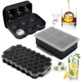 thumbnail image 1 of 3pcs Bandejas para Cubitos de Hielo 2025, Moldes y Bandejas de Silicona, Plegable Fácil Liberación Moldes y Bandejas para Hielo con Resistente Derrames, para Hielo para Whisky, Cóctel, Bebidas y Café., 1 of 4