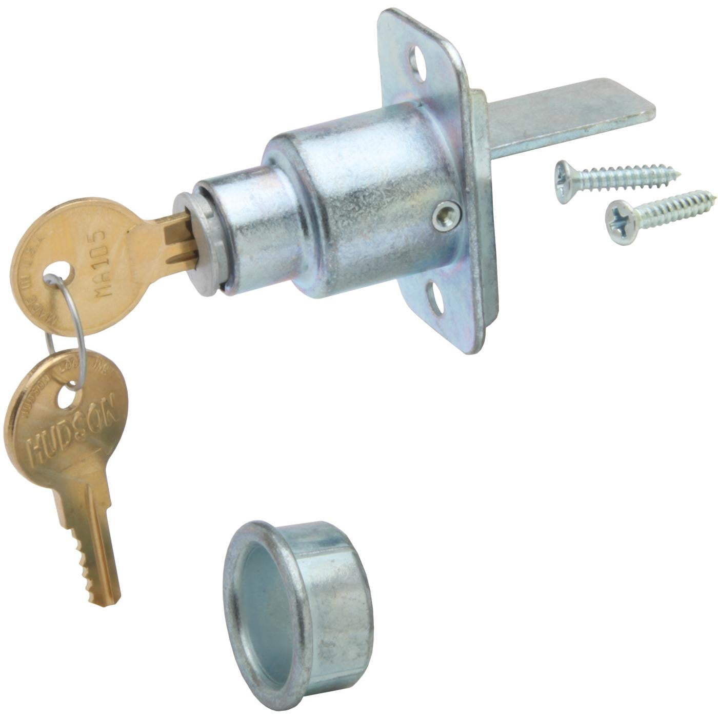 Knape & Vogt PB1068US26D KD Keyed Sliding Door Lock Satin Chrome