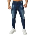 thumbnail image 2 of Vaqueros HUNGSON Skinny para hombre, elásticos, ajustados, desgastados, 2 of 6