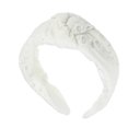 thumbnail image 1 of Diadema anudada con patrón floral de Unique Bargains, estilo clásico y casual para mujeres y niñas, blanca 4.92"x1.97", 1 of 7