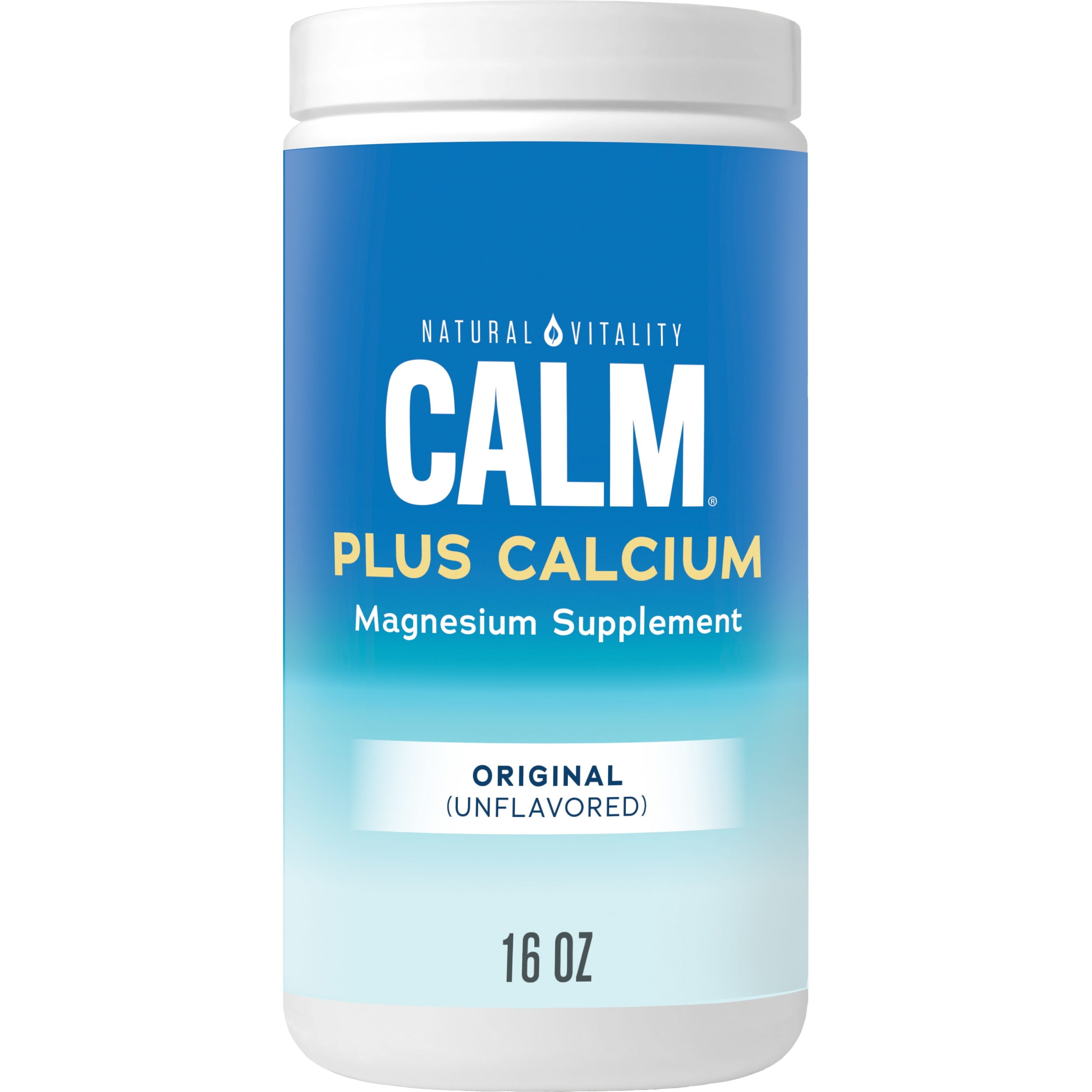 Natural Vitality CALM, Magnesium Powder Supplement Plus Calcium, For