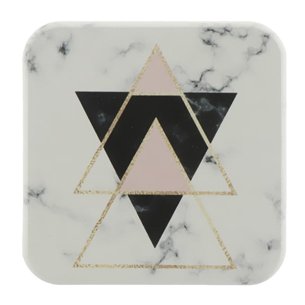 Posavasos de Diatomita Macarena Triángulo Floral 10 cm x 10 cm x 0,9 cm