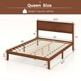 thumbnail image 3 of Gymax Queen Bed Frame w/ Rustic Headboard Under-bed Storage Space No Box Spring Needed, 3 of 9