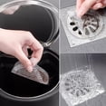 thumbnail image 4 of 30-Pack Shower Drain Hair Catcher, Disposable Mesh Drain Stickers for Bathtub Sink, Drain Cover Filter to Prevent Clog & Insects, Easy Peel & Stick, 100mm, 4 of 5