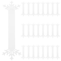 PTOOTP Xmas Snowflake Napkin Rings White Paper for Festive Table Decoration 25Pcs