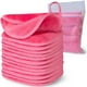 thumbnail image 1 of NATWAG | Paño de microfibra reutilizable para quitar maquillaje para pieles sensibles | Toallas Desmaquillantes Lavables | Toallas de limpieza facial naturales (6 x 6, paquete de 12/rosa), 1 of 5