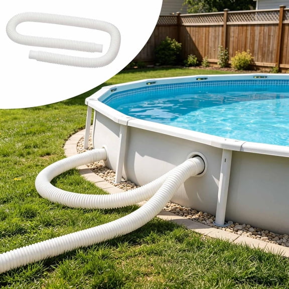 4 Pack Pool Hoses for Above Ground Pools 1.25" x 39" Replacement Pool Pumps Hose Filter Pumps Hose with 8 Metal Clamps for Swimming Pools Filter Pump