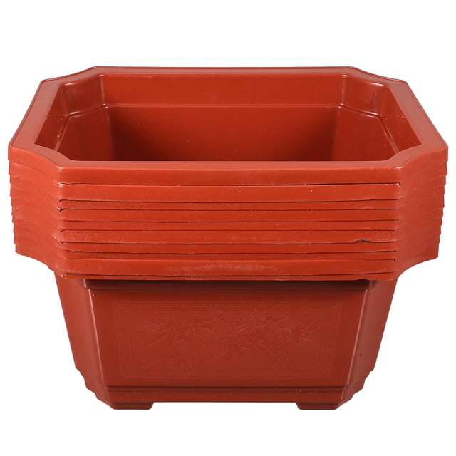 10pcs Classical Bonsai Pot Garden Use Thicken Flowerpot Durable Bonsai Cultivation Pot