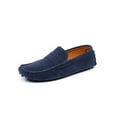 thumbnail image 6 of Bright Blue Suede Slip-On Driving Loafer Shoes, 6 of 8