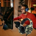 GARENAS RGB Gaming Headset with Head Mounted Design for PC Game Console
