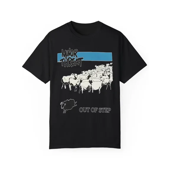 Hot Trending T-Shirt With Men'S Minor Threat Out Of Step Graphic Tee 100% Cotton Casual Summer T-Shirt,