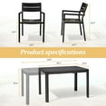 thumbnail image 3 of Crestlive Products 7 Pcs Patio Dining Set Aluminum Expandable Table and Chairs Set for 6-8 People Black, 3 of 7