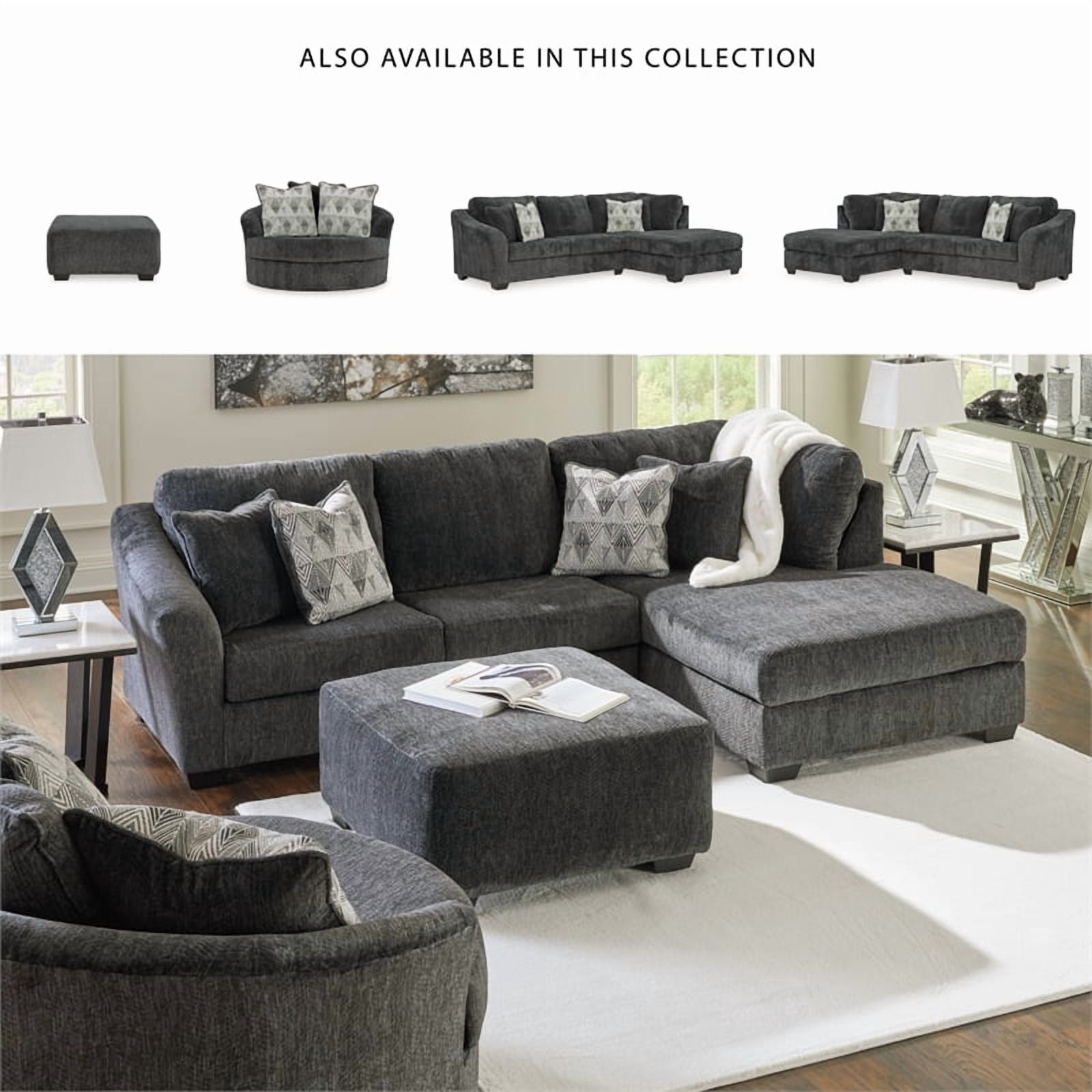 Signature Design by Ashley Biddeford Gray Oversized Accent Ottoman