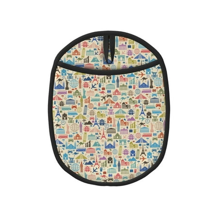 

Lukts Famous Places Print Silicone Pot Mat Mitten With Hanging Loop Heat Resistant Oven Mitts Non-Slip Bbq Baking Smoking Potholders