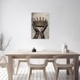 thumbnail image 4 of ZHONGYUTONG Crown Canvas Wall Art King Queen Pictures Golden and Black Painting African American Poster for Bedroom Decor Framed (12.00" x 18.00"), 4 of 5