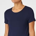thumbnail image 5 of Wink Layers Women's Silky Knit Short Sleeve Tee, Navy, M Regular, 5 of 5