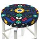 thumbnail image 3 of Disketp Colorful Mexican Flower Funda Redonda para Taburete, Funda de Cojín para Silla de Bar Suave y Elástica-12 inch, 3 of 7