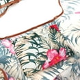 thumbnail image 4 of Wrapables Large & Small Foldable Tote Nylon Reusable Grocery Bags, Set of 2, Tropica Pink Floral, 4 of 5
