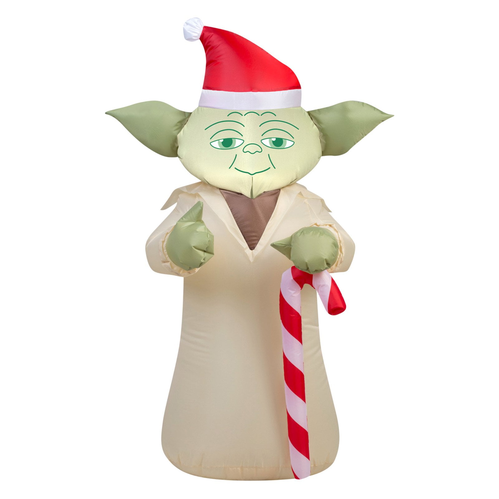Yoda with Candy Cane Airblown Christmas Decoration